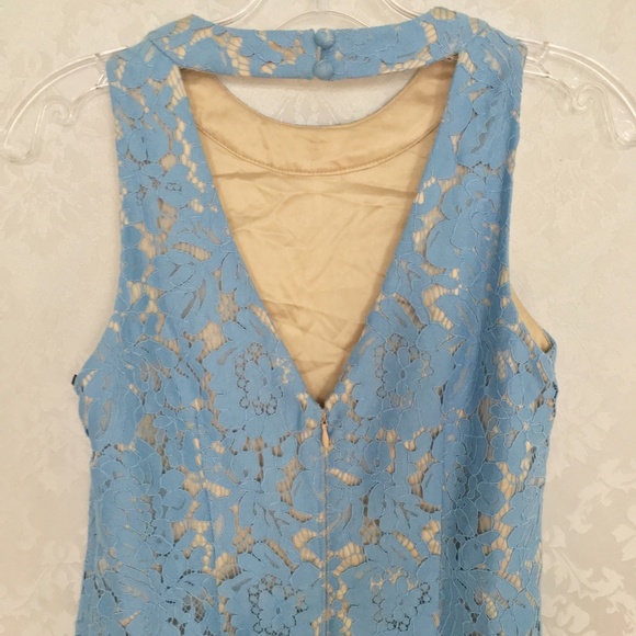 Vince Camuto NWT Blue Lace Sleeveless Short Dress - Picture 1 of 7